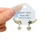 Pendientes de estrella estilo Ins, geniales y elegantes, para mujer, pendientes de botón de lujo ligero, nicho, alta gama, joyería para orejas versátil y de moda, venta al por mayor