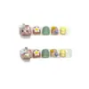 [Pegatinas de Uñas Infantiles Más Vendidas] Serie de Colores Macaron Dibujos Animados Lindas Pegatinas de Uñas Hechas a Mano para Bebés de 3 a 10 Años
