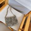 Bolso Retro de Bollo Transfronterizo Bolso Hecho a Mano con Lentejuelas Brillantes Bolso de Lentejuelas Metálicas Bolso de Hombro Bolso Cruzado