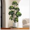 Simulación Planta Verde Pata de Pato Madera Lujo Ligero de Alta Gama Interior Sala de Estar Planta Verde Artificial en Maceta Planta Biónica Adornos Decorativos de Piso