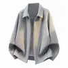 Chaqueta cárdigan para hombre, nuevo estilo de otoño, diseño retro americano de moda, corte holgado, chaqueta versátil para el trabajo