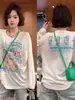 Camiseta casual fina de manga larga estilo coreano para mujer, nuevo estampado floral de verano, corte holgado, adelgazante, top protector solar
