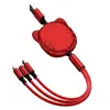 Cable de Datos Carga Súper Rápida 5A Regalo Año del Tigre Telescópico Uno a Tres Creativo Cable de Carga Tres en Uno para Coche Teléfono Móvil