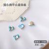 Japonês Net vermelho nail art Crooked Heart Diamond Magic Crystal Super flash grande diamante apontou fundo amor vidro strass decorações atacado