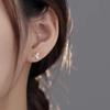 Pendientes de plata de ley 925 para mujer, 2024, nuevos, sencillos, ligeros, de lujo, con diseño de nicho, pendientes de perforación de oreja personalizados de alta calidad.