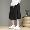Pantalones capri plisados sencillos de estilo chino para hombre, pantalón holgado de pierna ancha, estilo Hallen, de moda, de talla grande para playa, novedad de verano