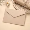 Envelopes com Padrão de Linho, Conjunto de Papel de Carta Espesso, Cartas de Amor Criativas, Estilo Retrô, Convites Simples, Cartões Postais, Convites com Selo de Cera