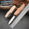 Navaja plegable multifuncional, navaja para llavero de exterior, navaja de supervivencia, navaja de palisandro, navaja de madera de haya