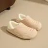 Pantuflas de algodón impermeables de invierno, unisex, con talón envolvente, forro de felpa, engrosadas para abrigar y suelas antideslizantes, adecuadas para uso interior y exterior