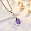 Collar de Gema de Gota de Agua de Lujo para Mujer, Cadena Versátil de Plata para Clavícula, Colgante de Cristal de Diseño de Nicho de Gama Alta, Suministro para Transmisión en Vivo