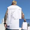 Chaleco Hip-hop Cruzado para Hombre B1 M-8XL Comercio Exterior Holgado Oversize Estilo Hong Kong Sin Mangas Camiseta Interior Base