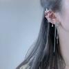 Pendientes de mariposa geométricos con diamantes y alfiler de plata 925 para mujer, diseño de metal con hebilla para la oreja, estilo dulce y moderno, accesorios para las orejas.