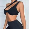 Top de tubo sin hombros moda sexy shorts de tirantes traje de dos piezas ropa cómoda para fitness yoga ropa interior deportiva