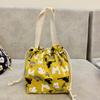 Bolsa para Lancheira de Estilo Japonês Transfronteiriça, Bolsa Bento, Bolsa de Armazenamento com Cordão, Bolsinha Fofa, Bolsa de Mamãe, Bolsa de Lona
