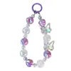 Lanyard de Cristal de Mariposa Fresca para Teléfono Colgante Llavero Adorno Accesorio de Bolsa Correa de Muñeca Pequeño Regalo