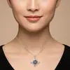 Nuevo Colgante de Nudo Celta con un Toque de Lujo Ligero y de Alta Gama, Incrustado con Circonita y Resina, Collar de Nudo de Bruja, Cadena de Clavícula Moderna y Versátil