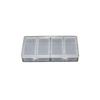 Caja de Almacenamiento de 4 Compartimentos, Caja de Plástico Transparente, Organizador de Accesorios de Ferretería, Caja de Empaque Transparente para Muestras de Equipo de Pesca