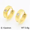 Arete de clip para oreja con un solo diamante de estilo ins japonés y coreano transfronterizo, elegante, versátil, estilo neutro para el trabajo, pendientes de personalidad para hombres y mujeres