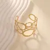 Joias Transfronteiriças Europeias e Americanas para Mulheres Abertura Geométrica Estilo Ins Pulseira Ajustável da Moda em Forma de Cobra Joia de Mão Dourada