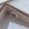 Anel Casal S999 Prata Pura Jateada Gipsofila Design Simples de Nicho Par de Anéis Abertos de Alto Padrão
