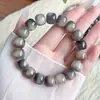 Pulsera de Bodhi Morado Ceniza de Jade Cuentas de Píldora Bodhi de Alta Densidad y Alto Aceite Pulsera de Cuentas de Rosario Venta al por Mayor
