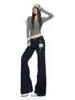 Al por Mayor Spot Jeans Azules Originales de Tiro Bajo Microcampana para Mujer Otoño Estilo Chica Picante Americana Jeans Acampanados Adelgazantes