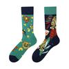 Calcetines asimétricos de diseño original AB para hombre y mujer, calcetines de algodón creativos de dibujos animados AB, estilo callejero de moda, personalidad