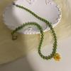Nuevo Collar de Joyería para la Cabeza de Corea del Sur Collar Colorido con Cuentas Colgante de Flor Cadena Clavicular para Mujer Combinación con Todo