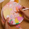 Linternas del Festival de Medio Otoño Se Pueden Dibujar, Linternas de Palacio Portátiles Estilo Antiguo de Conejo, Kit de Materiales para Manualidades DIY para Niños de Jardín de Infancia