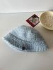 Amo azul bebê! Chapéu de pescador de lã de cordeiro de cor doce básica para mulheres retro versátil outono e inverno chapéu de bacia quente