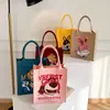 Fabricante de Feltro para Transferência de Calor Bolsa Tote Ombro Único Feita à Mão Estampada Desenho Animado Fofo Bolsa de Mão Novo Estilo