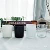 Vela de Aromaterapia DIY Feita à Mão Copo Vazio de Vidro Vidro Fosco Preto e Branco Transparente Copo de Cera DIY Recipiente para Vela Caseira