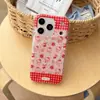 Funda de pata de gato KT a cuadros de dibujos animados adecuada para iPhone 17 Pro Max, Apple 16 Pro, magnética 15/14, para mujeres 13