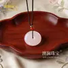 Colgante de Buda de Jade Afgano Rosa Loto Tipo Hielo Natural, Amuleto de la Fortuna, Collar de Jade Loto Guanyin, Colgante de Jade