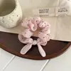 Scrunchie de Rede com Bolinhas e Laço Suave, Elástico de Cabelo Estilo Menina Doce Francês, Etéreo e Versátil, Realça a Elegância