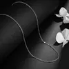 Acero de Titanio Cadena Universal para Mujer Chapado en Oro de 18K Cadena Desnuda de Moda Versátil Cadena para Clavícula Labio Forma O Venta al por Mayor Plata Oro Rosa