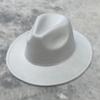 Sombrero clásico de lana para otoño e invierno estilo británico sombrero de jazz color sólido ala grande sombrero de copa sombrero de fieltro de campana venta al por mayor por lotes