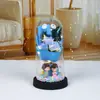 Flores Conservadas, Flores Secas, Mini Ramo, Caja de Regalo con Flores de Jabón de Rosa, Adorno de Cúpula de Cristal, Regalo de Cumpleaños para Novia