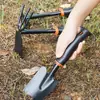 Pá grande de jardinagem, ferramenta para cavar terra para uso doméstico, adequada para plantar flores, vegetais e suculentas, inclui pá de ferro, enxadão, enxada e conjunto para revolver a terra