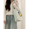 Bolso de Mano de Lona Rayada Tejido de Nube Lindo para Mujer, Bolso Tote de Hombro de Gran Capacidad Nuevo, Moderno