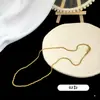 [56] Joyería de Moda Chapada en Cobre Dorado Diseño de Nicho Europeo y Americano Cadena de Mismo Estilo ins Ken Dou Se Puede Apilar