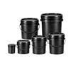 Balde de Plástico Preto 20 Litros 18L 1L Boca Larga Material PP Balde Preto 5l 10l Tinta 34L Tinta Pedra Imitação Embalagem Tambor