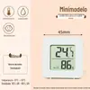 Medidor eletrônico de temperatura e umidade digital, relógio de bebê doméstico interno, mini despertador de precisão de temperatura, termômetro, montado na parede