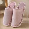Chinelos de Algodão Masculinos Chinelos de Inverno para Casa Interno Antiderrapante Doméstico Chinelos de Tecido Femininos Sapatos Lua Primavera e Outono para Convidados