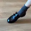 2026 mocassins femininos de couro estilosos e modernos, versáteis, novos para o dia a dia, com duas tiras de velcro e salto grosso