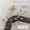 Decoraciones de Arte de Uñas con Pedrería de Flor de Cinco Pétalos Gota de Agua, Coloridas y Brillantes Accesorios de Flor con Pedrería Rosa Champaña de Punta