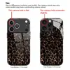 Fábrica al por mayor Funda de Vidrio Templado de Lujo con Estampado de Leopardo para Teléfono Apple 13/14 Pro Max, Carcasa Personalizable Según Tu Diseño