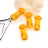 Herramientas para decoración de uñas, nuevas y lindas tijeras de cuero con forma de garra de gato, funda protectora de silicona suave, productos prácticos para decoración de uñas a prueba de caídas.