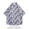 Camisa da flor havaiana do estilo tailandês masculino restaurante camisa de manga curta retro moda camisa de praia solta para férias