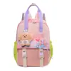 Mochilas Infantis para Uso Externo, Novas Cores Contrastantes, Leves e Versáteis, Mochilas Casuais para Alunos do Ensino Fundamental, Meninos e Meninas, Primeira e Segunda Séries